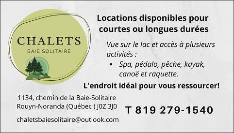 Chalets Baie Solitaire