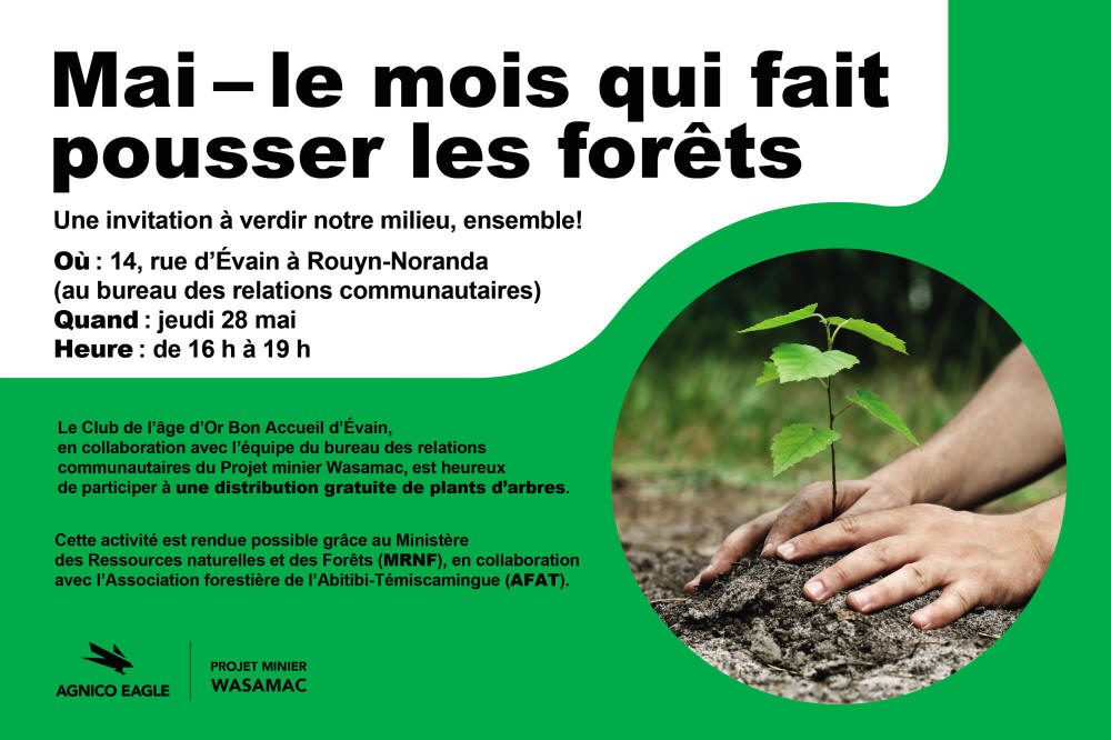 Mai - le mois qui fait pousser les forêts - Une invitation à verdir notre milieu, ensemble! Mai - le mois qui fait pousser les forêts - Une invitation à verdir notre milieu, ensemble!