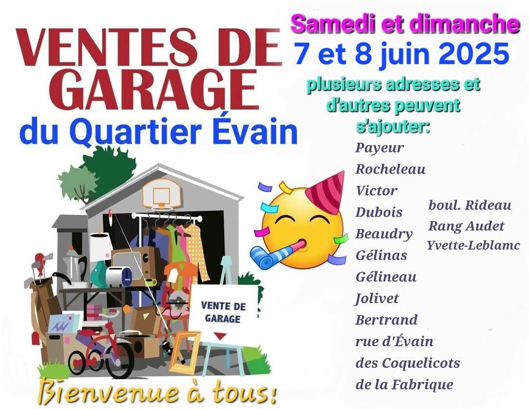 Ventes de garage du quartier Évain