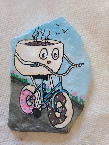 Une tasse de café à bicyclette