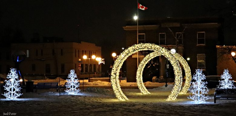 Anneau de lumières à Rouyn-Noranda