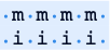 Même largeur pour les lettres "m" et "i"