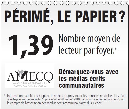 Journal papier : en moyenne 1,39 lecteur par foyer...