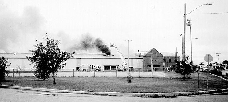 Incendie au Centre communautaire d'Évain, en 2002