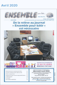 Journal Ensemble pour bâtir, avril 2020