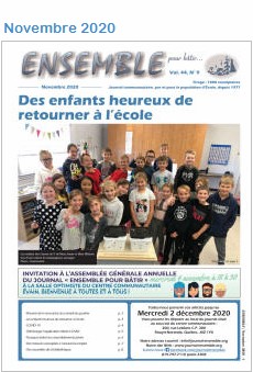 Journal Ensemble pour bâtir, novembre 2020