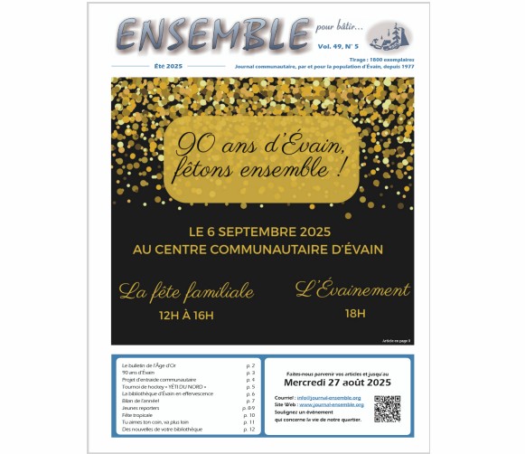Exemplaire du journal "Ensemble pour bâtir" - Juin 2025 (PDF)