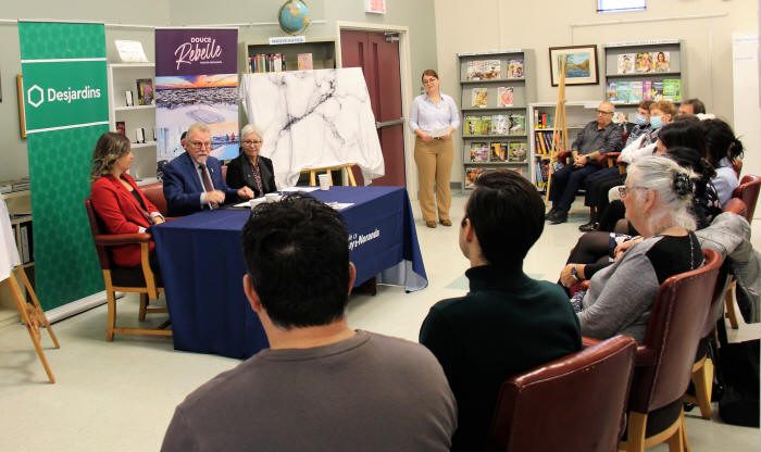 Lors de la signature du protocole avec la Ville de Rouyn-Noranda et Desjardins