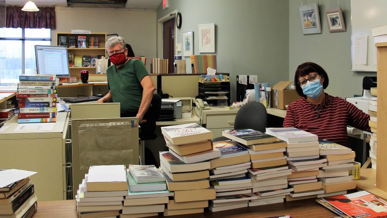 Tout un chantier à la bibliothèque d'Évain