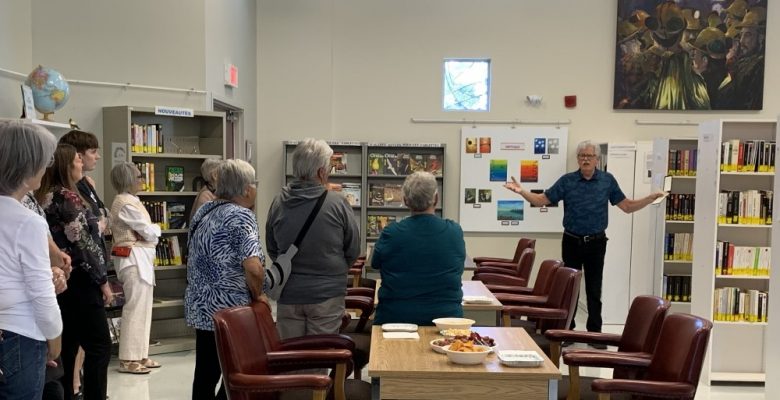 Exposition d'oeuvres à la Bibliothèque d'Évain