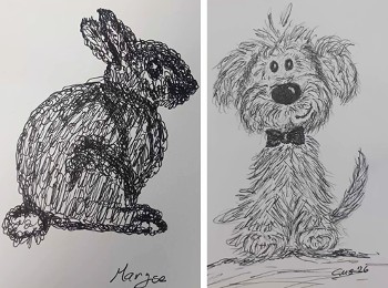 Deux dessins réalisés lors de l'atelier