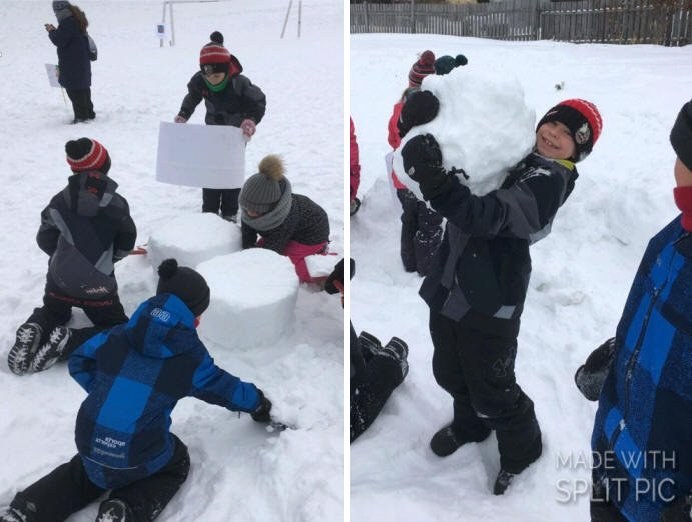 Sculptures de blocs de neige