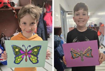 Dessins de papillons symétriques