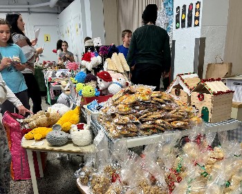 Kiosques au marché de Noël