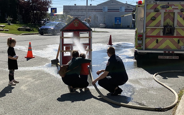 Exercice pour apprendre à éteindre un feu...