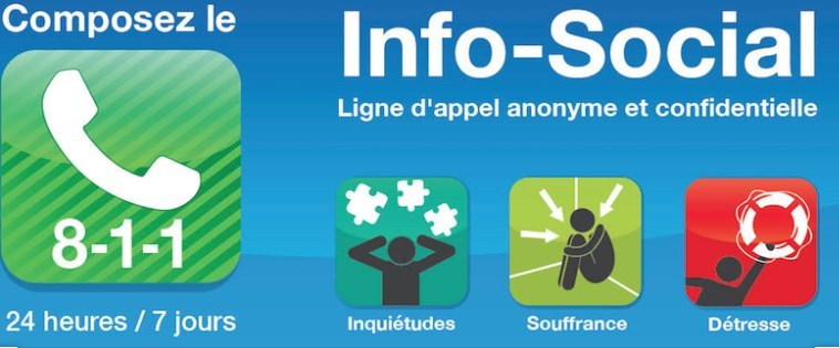 Composez le 811, Info-Social, ligne d'appel anonyme et confidentielle