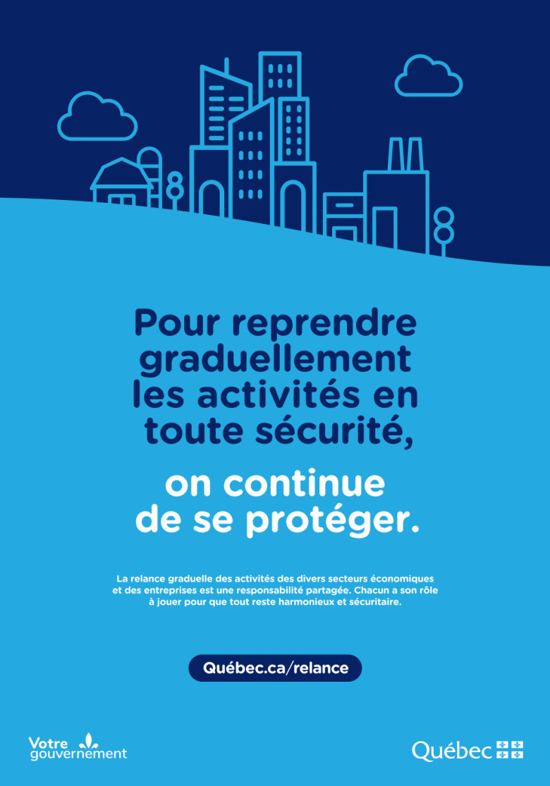 Pour reprendre les activités en sécurité, on se protège.