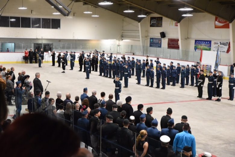 Parade au Centre communataire d'Évain avec les Corps de cadets 2017