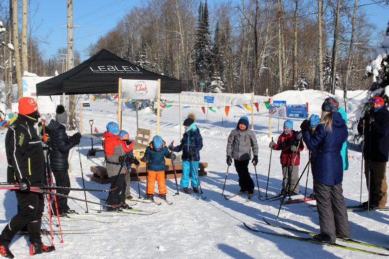 Groupe de skieurs